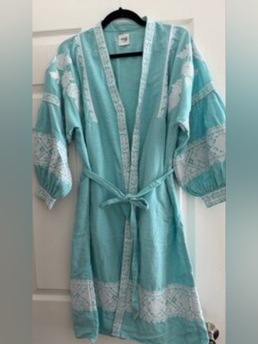 Gap Women's Mint Embroidered Robe - Picture 5 of 5